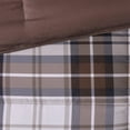thumbnail image 5 of OMCPET 3 Piece Essentials Parkston Plaid Comforter, Matching Sham, 3M Scotchguard Stain Release Cover, Hypoallergenic All Season Bedding-Set,Twin/Twin XL,Brown, 5 of 9