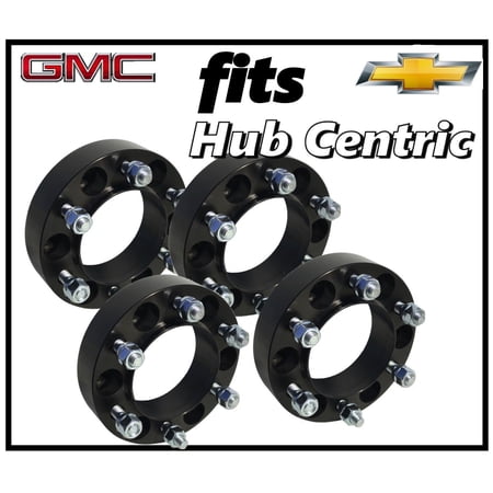 4 Pc Truck Silverado 1500 1.25" Black Hub Centric Wheel Spacers Adapters 14x1.5