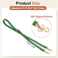 thumbnail image 2 of Leather Bag Strap, 37.4"-45.3" Crossbody Straps (Green, Gold Buckle), 2 of 6