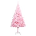 thumbnail image 2 of vidaXL Artificial Pre-lit Christmas Tree with Ball Set Pink 210 cm PVC, 2 of 5