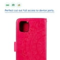 thumbnail image 6 of Allytech Embossed Mandala PU Leather Case for iPhone 13 2021(6.1"), Slim Soft TPU Bumper Anti-Scratch Flip Kickstand Detachable Lanyard Wallet Protective Case for iPhone 13, Red, 6 of 6