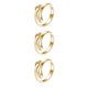 thumbnail image 2 of Jumpingount Anillo Metal Anillo Abierto Ajustable Mujer Mano Anillo Aleación Oro Plata Mano Joyería para Fiesta Regalo, Oro Type1 NO1 Jumpingount CBP153362, 2 of 6