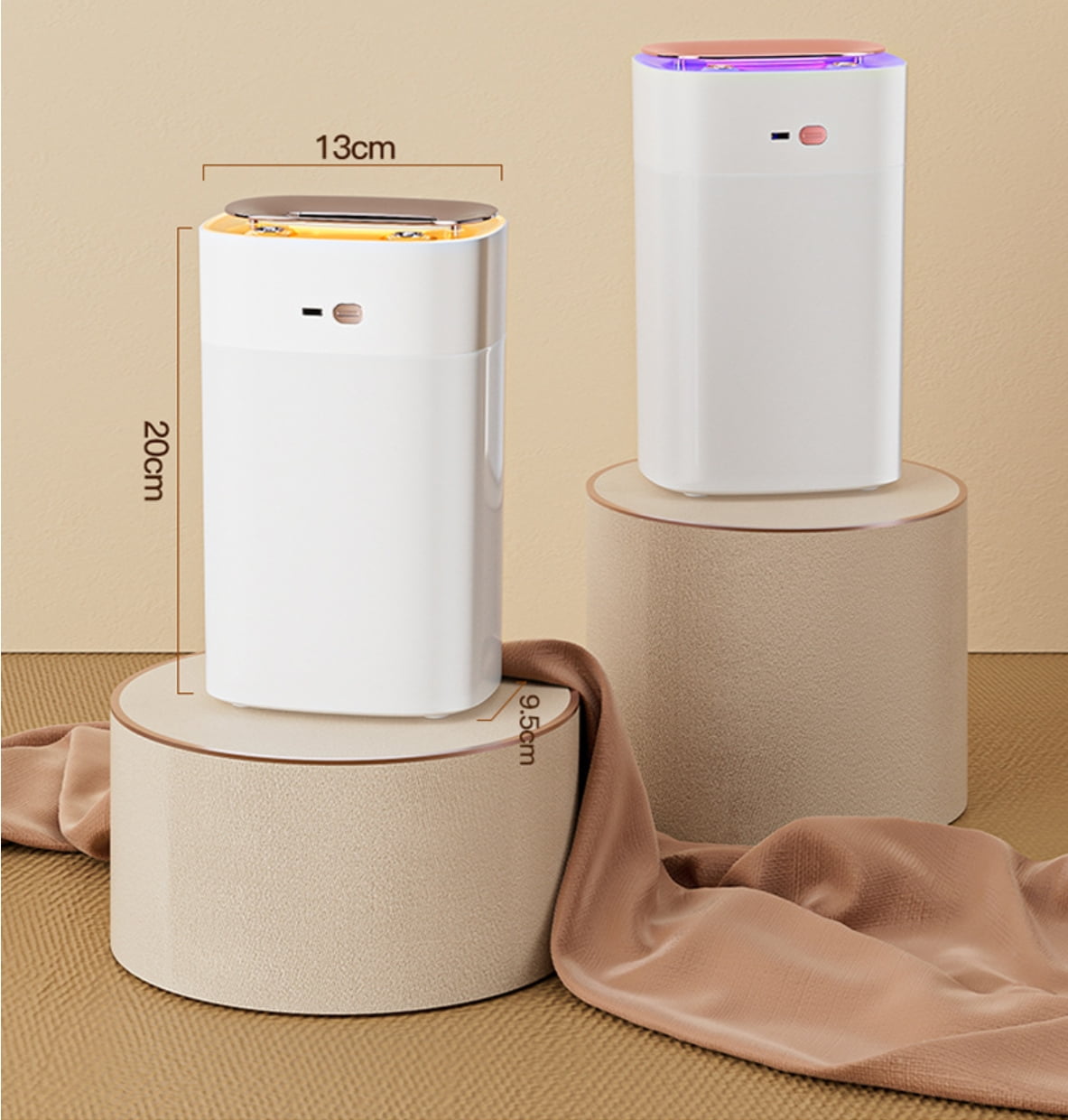 Portable Mini Humidifier, 1300ml Small Cool Mist Humidifier, USB Personal Desktop Humidifier for Baby Bedroom Travel Office Home, Auto Shut-Off, 2 Mist Modes, Super Quiet, White