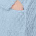 thumbnail image 4 of Htigea Womens Robes Soft Comfy Long Bathrobe Solid Color Loungewear Winter Warm Nightgown with Pocket Blue,Free Size, 4 of 5