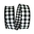 thumbnail image 1 of Reliant Ribbon 93228W-984-40K Celine Plaid Twill Wired Edge Ribbon - Black & White - 2.5 in. x 50 yards, 1 of 1