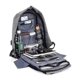 thumbnail image 4 of Mochila para ordenador de viaje de negocios, impermeable, con puerto de carga USB, diseño ergonómico, antirrobo, color: negro y morado, 4 of 4
