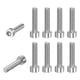 thumbnail image 1 of Uxcell Paquete de 10 Tornillos de Spline Torx T25 M5x20mm Pitch de 0.8mm para Desmalezadora y Motosierra [Plata], 1 of 6