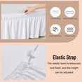 thumbnail image 4 of Luxshare Home Elastic Wrap Around Dust Ruffle Bed Skirt With 15-inch Drop Easy Fit Elastic Strap For Twin, White, 4 of 5