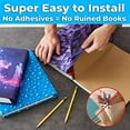 thumbnail image 3 of Book Sox Stretchable Jumbo Fabric Book Covers, Solid Print, 6 Pack, 3 of 5