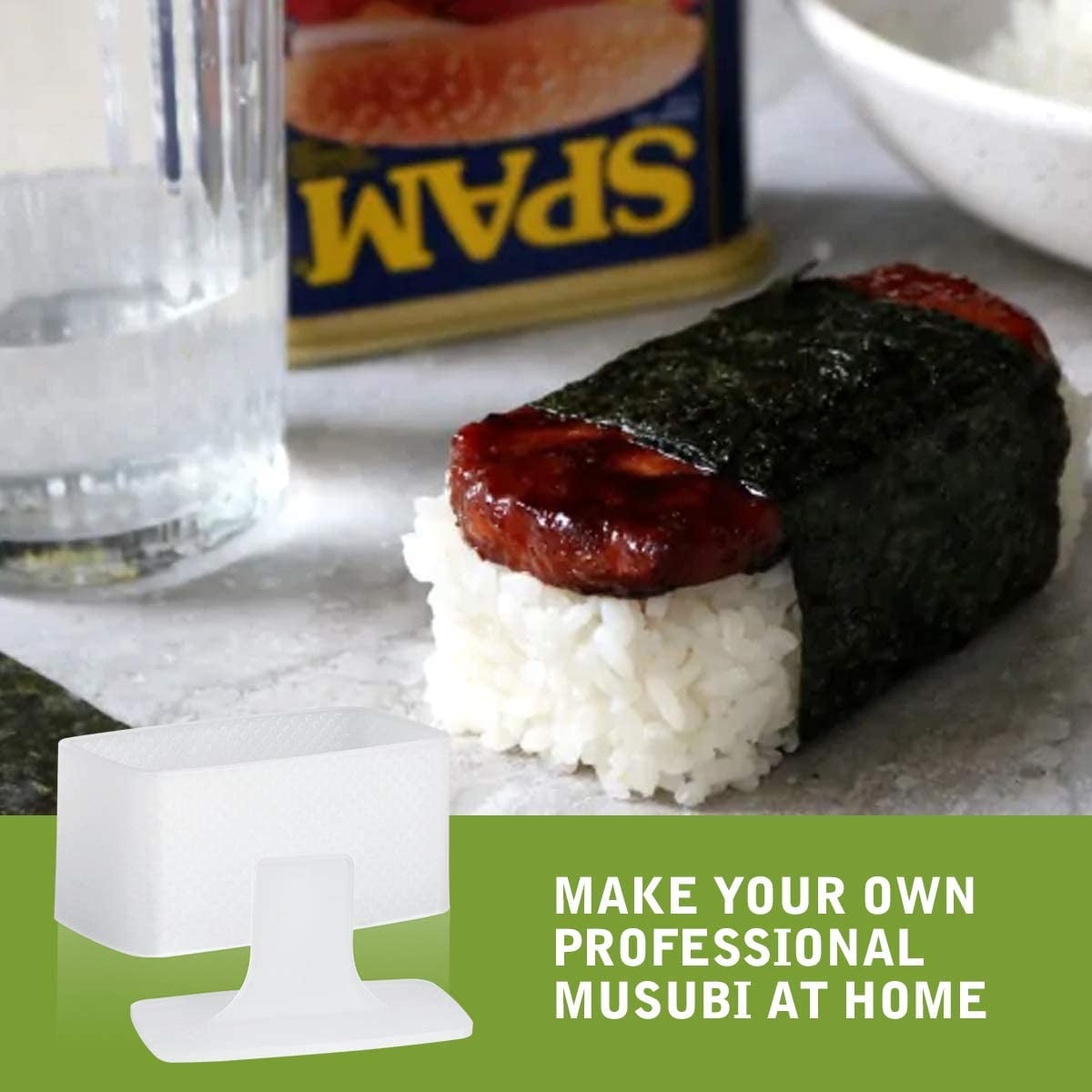 Travelwant Musubi Maker Press - BPA Free, Non-Stick & Non-Toxic Sushi Making Kit - Spam Musubi Mold - Make Your Own Professional Sushi at Home 
