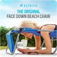 thumbnail image 3 of Ostrich The Tommy-O Backpacker Beach Chair with Face Hole & Cup Holder, Blue, 3 of 13