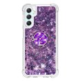 thumbnail image 3 of CCSmaller Glitter Clear Sparkly Bling for Samsung Galaxy A25 5G Case, Flowing Liquid Quicksand Phone Cover with Diamond Ring Holder Case for Samsung Galaxy A25 5G LSZ Purple, 3 of 8