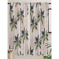 thumbnail image 2 of Living Room Curtains 72 Inches length, Palm Tree Window Treatment Curtain Drapes, Tropical Coconut Botanical Summer Seaside Light Filtering Drapes for Bedroom Laundry Room, 52"x72", 2 Panels, 2 of 7