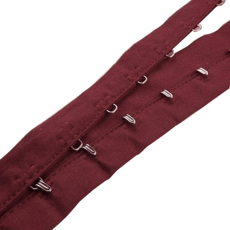 Trimming Shop Hook And Eye Tape Fabric Fastening For Personalising &  Designing Clothing, DIY Fabric Craft Projects, Garments, Lingerie,  Burgundy, 27mm, 3 Metres 