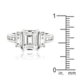 thumbnail image 3 of Emerald Cut Triplet Engagement Ring Size 9, 3 of 3