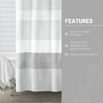 thumbnail image 3 of CAILDANL Boho Sage Green Shower Curtain for Bathroom Stripe Tassel Shower Curtain 72 X 72 Inches Farmhouse Linen, 3 of 6