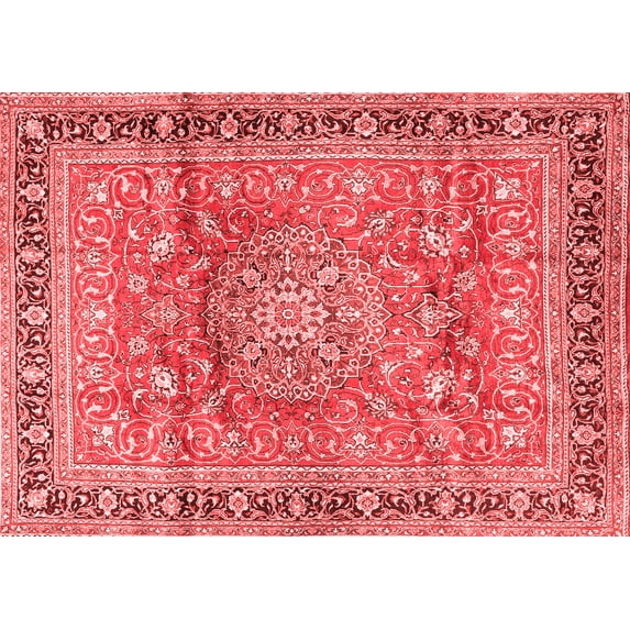 Ahgly Company Indoor Rectangle Medallion Red Traditional Area Rugs, 2' x 4'