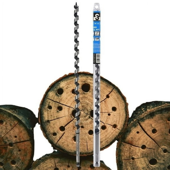 SOMADA 1/2-Inch x 17-Inch Auger Drill Bit for Wood, Hex Shank 3/8-Inch, Ship Auger Long Drill Bit for Soft and Hard Wood, Plastic, Drywall and Composite Materials