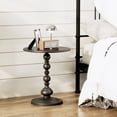 thumbnail image 6 of Metal Small Round Side End Table, Vintage Matte Coffee Drink Cocktail Table, Small Accent Pedestal Table for Living Room Corners and Small Spaces, 21'' Height, 6 of 9