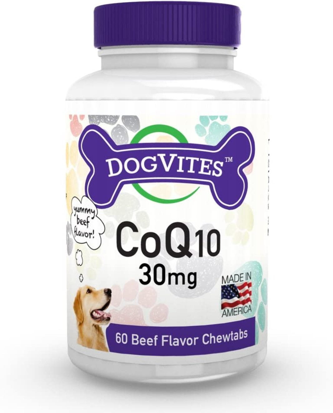 Health Thru Nutrition DogVites CoQ10 for Dogs, BeefFlavored Chewable