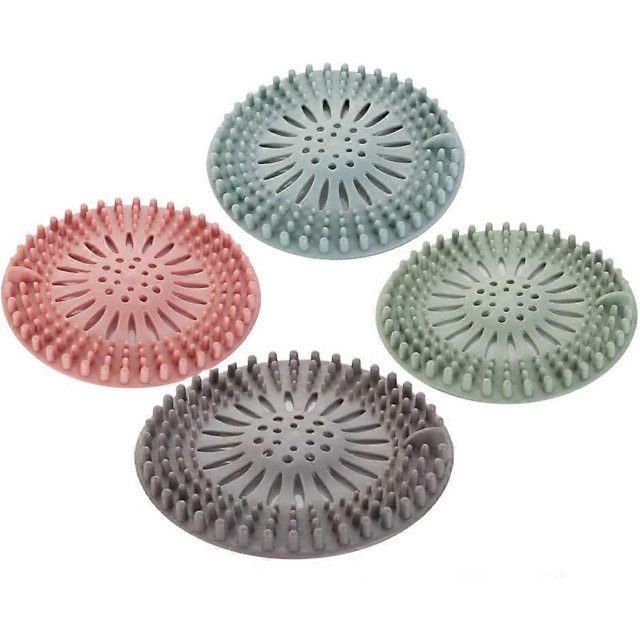KAIYANG Filtro de silicona para el cabello para baño, protector de drenaje universal, 4 piezas