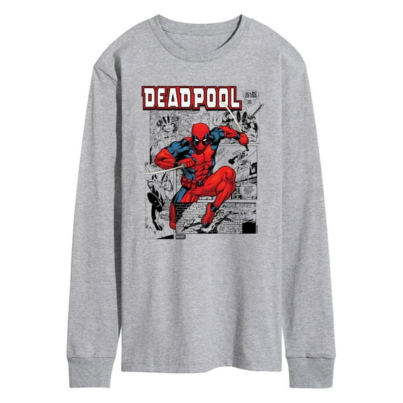 Marvel - Deadpool Comic - Men's Long Sleeve Graphic T-Shirt