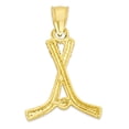 thumbnail image 3 of Golden Fire Solid 10k Gold Hockey Sticks Pendant Necklace - Sports Jewelry Gifrs for Women and men, 3 of 5