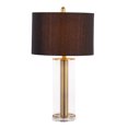 thumbnail image 2 of Glacier Contemporary, Glam Table Lamp in Gold Metal and Clear Glass with Black Linen Shade by LumiSource, 2 of 7