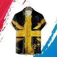 thumbnail image 2 of USA Flag Mens Independence Day Summer Fashion Casual Beach Seaside Digital 3D Printing Lapel Button Short Sleeve Shirt 4Th Of July Pants for Men, 2 of 4