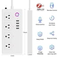 thumbnail image 2 of Jinvoo Zigbee Surge Smart Plug Power Strip, Surge Protector with 4 Individually Controlled Smart Outlets, Works with Alexa & Google Home, 2 of 8