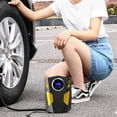 thumbnail image 2 of Compresor de aire portátil, bomba de aire para neumáticos de coche, inflador de neumáticos con manómetro digital, luz LED, 12 V CC para bicicleta (manómetro digital), 2 of 6