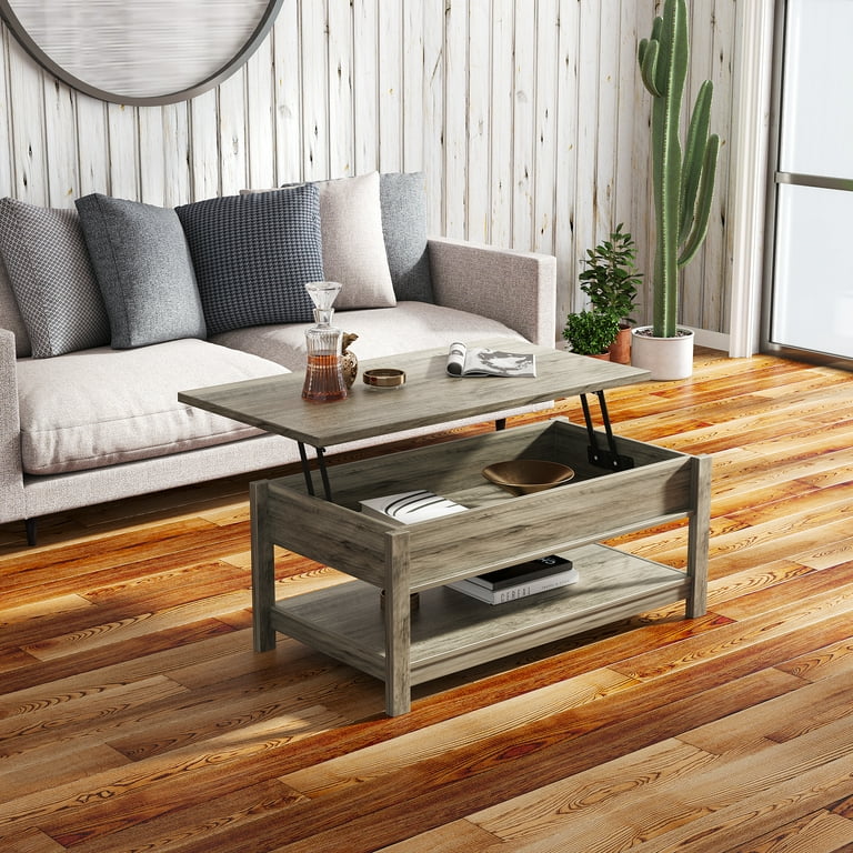 Lift top frame coffee table selling with storage grey