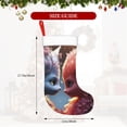 thumbnail image 4 of Daiia Cute Red And White Elf Print Christmas Stocking，18"Large Knitted Xmas Stocking for Kids, Family Stocking for Fireplace Christmas Holiday Party Decoration, 4 of 7