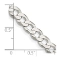 thumbnail image 2 of 925 Sterling Silver 6.8mm Flat Curb Chain Ankle Bracelet 10 Inch Anklet for Women and Men, 2 of 2