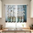 thumbnail image 5 of Mason Jar Daisy Butterfly God Quote Kitchen Curtain,Short Panel Window Valance for Sink,Breakfast Nook,Home Decor, 5 of 5