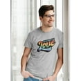 thumbnail image 2 of Celebrate Love Rainbow Text T-Shirt Men -Smartprints Designs, Male 5X-Large, 2 of 4
