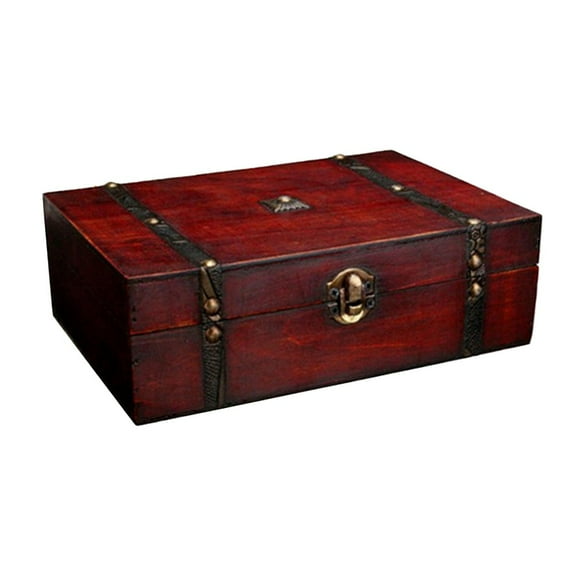 Handcrafted Vintage Style Wooden Storage Box Perfect for Organizing Treasures