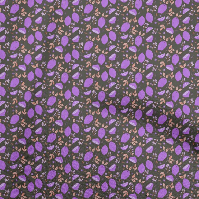 oneOone Cotton Poplin Purple Fabric Fruits Craft Projects Decor Fabric Printed By The Yard 56 Inch Wide