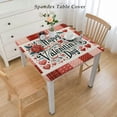 thumbnail image 2 of nygtbtfer Gnomes Love Table Cloth, Fitted Tablecloths with Elastic Edge, Wipeable Table Cover for Kitchen Wedding Romantic Red Heart Branches, 2 of 7