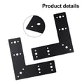 thumbnail image 4 of 10"X10" L Shape Steel Flat Bracket (2 Pc) With Coating As Mending Plate, 4 of 8