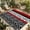 Black Red, variant on Teal Floral Outdoor Rug for Patio/Deck/Porch, Non-Slip Large Area Rug 4 x 6 Ft, Botanical Blossom Motif Boho Grey Stripes Indoor Outdoor Rugs Washable Area Rugs, Reversible Camping Rug Carpet Runner