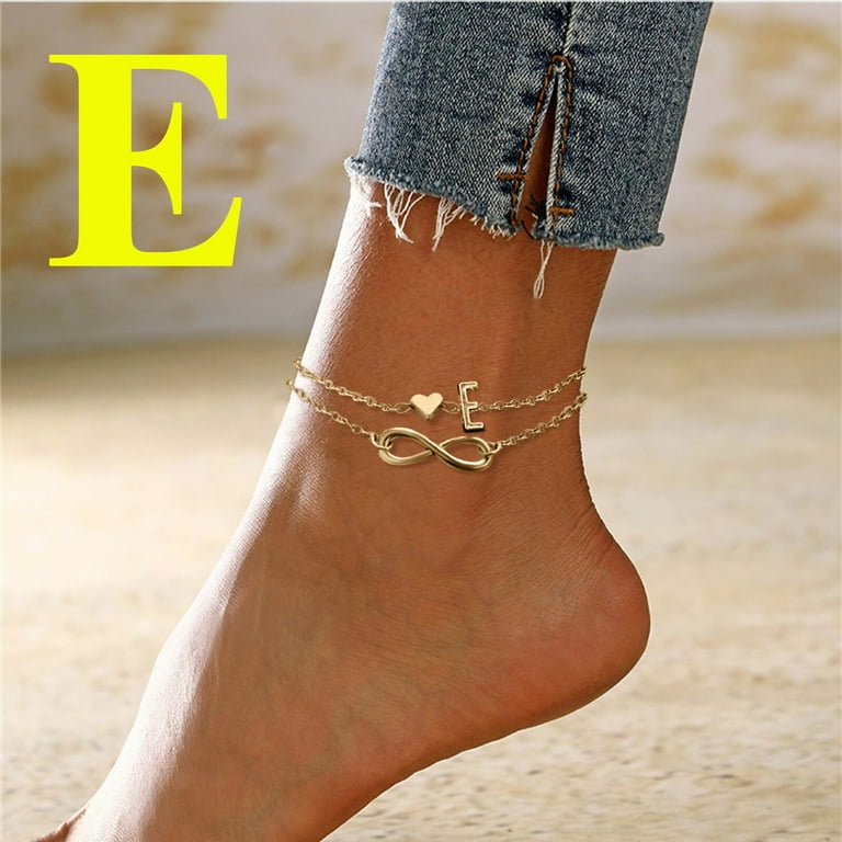 Letter e anklet online
