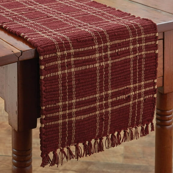Park Designs Red Sturbridge Chindi Table Runner 36"L