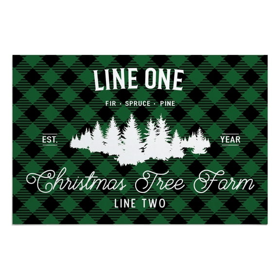 Personalized Christmas Tree Farm Indoor / Outdoor Doormat