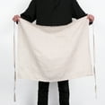thumbnail image 4 of 100% Linen Bistro Apron with Pockets 25x35 inch - Unisex Half Apron - Natural, 4 of 7