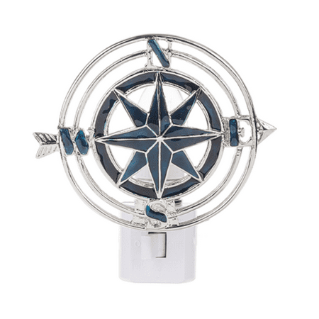 

Compass Night Light Electric 7 Watt Blue and Silver