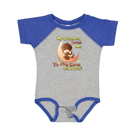 

Inktastic My Grandma Loves Me to the Moon and Back Gift Baby Boy or Baby Girl Bodysuit