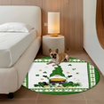 thumbnail image 5 of Area Rug 48in, Irish Lovely Dwarf and Lucky Shamrock Floor Carpet Living Room Rug, Buffalo Plaid Non-Slip Welcome Mat Indoor Rugs for Bedroom Dining Room, 5 of 9