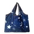 thumbnail image 1 of HEVIRGO Fleur Étoile Bande Réutilisable Pliable Femmes Sac à Provisions Grande Capacité Sac Fourre-Tout, 1 of 11