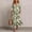 Army Green, variant on Ayolanni Plus Size Dresses for Women V Neck 3/4 Sleeve A-Line Maxi Dresses Floral Babydoll Beach Flowy Long Dress Green L
